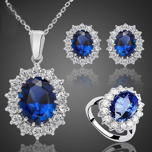 Fashion Crystal Stone Wedding Jewelry Sets