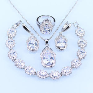 Crystal Water Drop Jewelry Sets