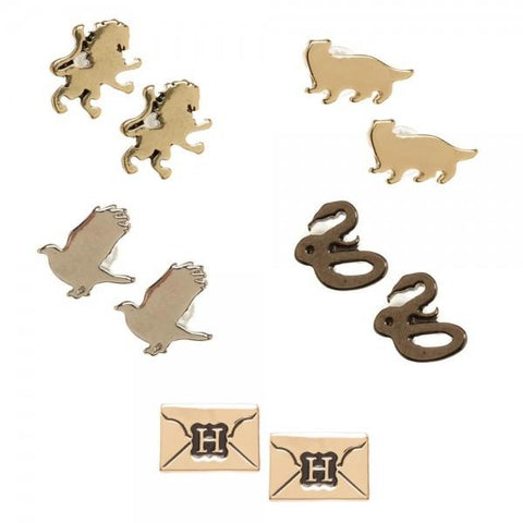 Harry Potter 5 Pack House Symbols Envelope Post Earrings