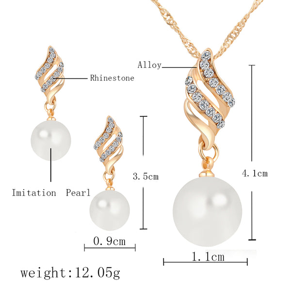 Simulated Pearl Wedding Party Jewelry Sets