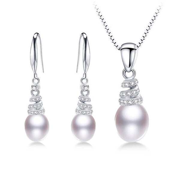 Sterling Silver Water Drop Accessories Sets