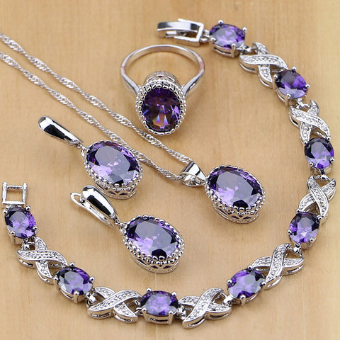 Cubic Zirconia Crystal Jewelry Sets